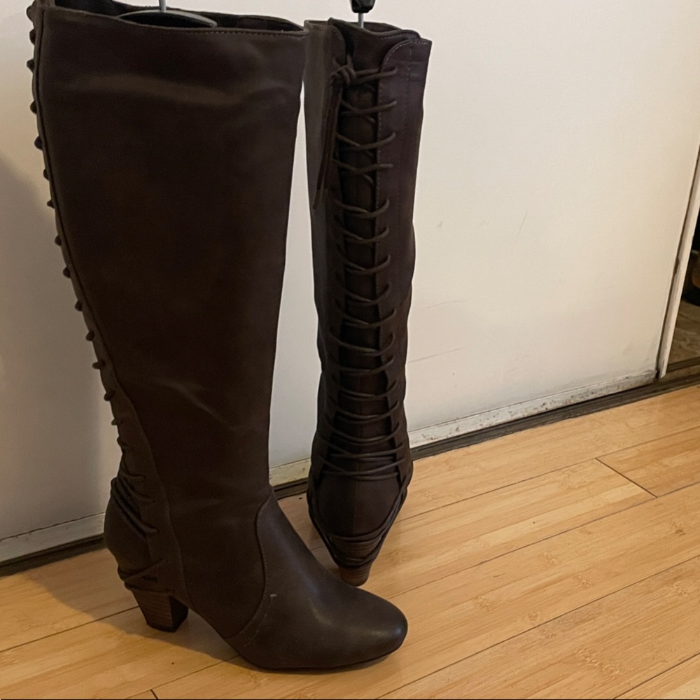 Report Dark Brown Over the Knee Boots